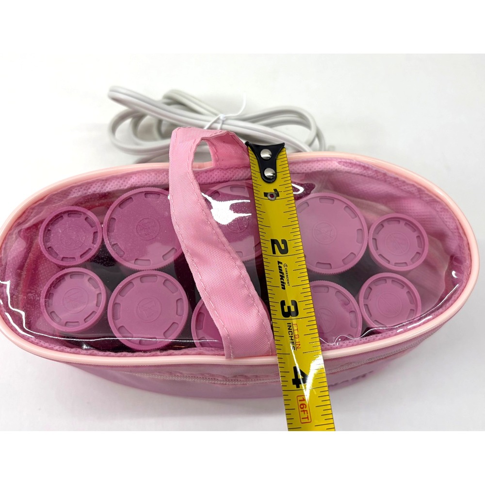 Conair Curls On The Go Hot Rollers 10 Pink NO CLIPS Travel Pageant Cheer TESTED - Picture 11 of 12